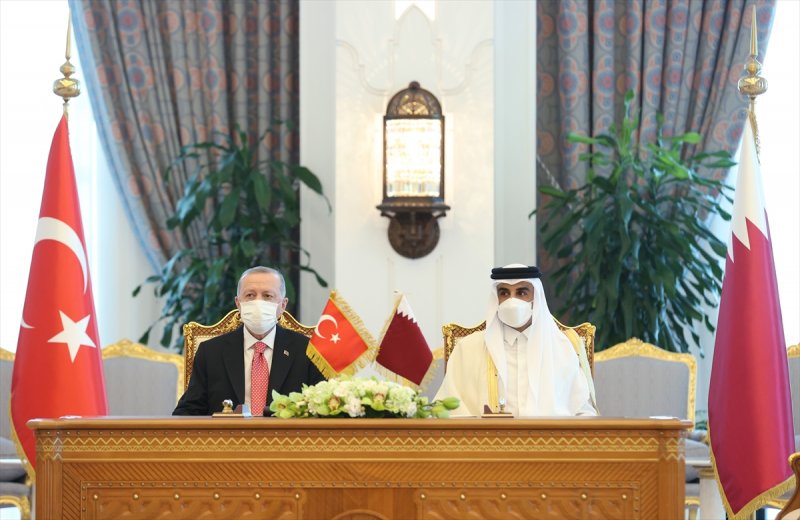 Cumhurbaşkanı Erdoğan'ın Katar ziyaretinden kareler