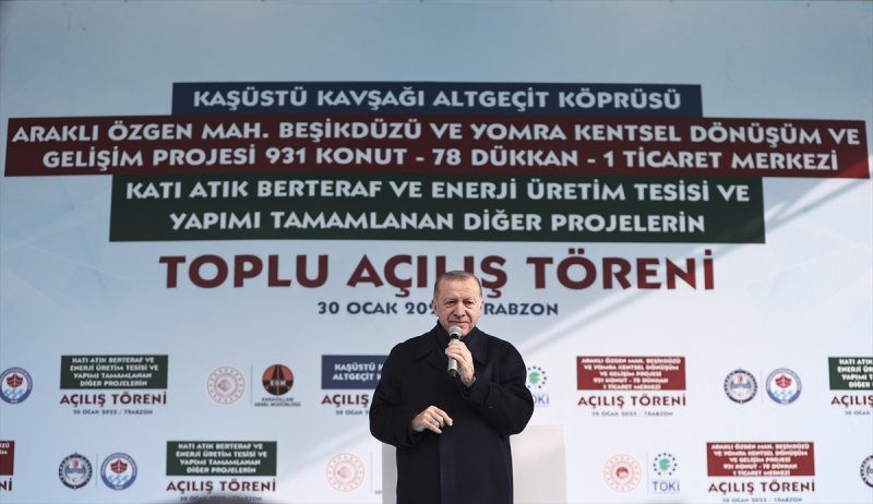 Cumhurbaşkanı Erdoğan Trabzon'da toplu açılış törenine katıldı