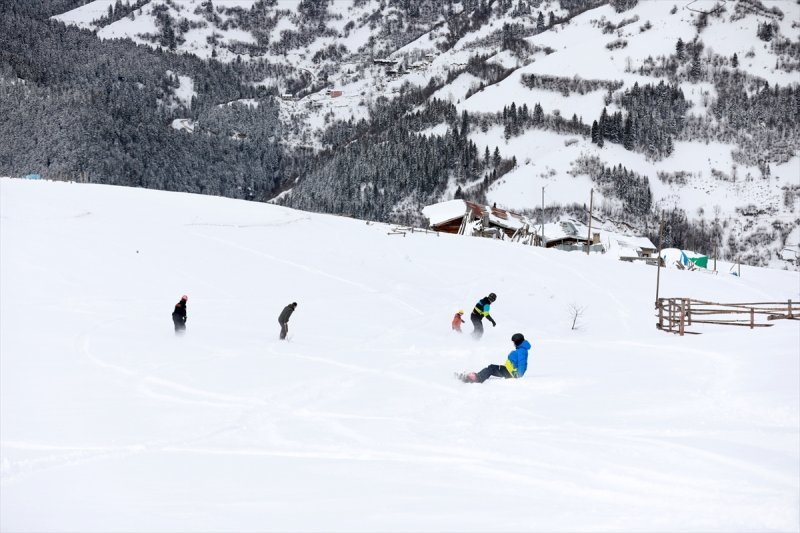 Rize'de lazboard ile kayak keyfi