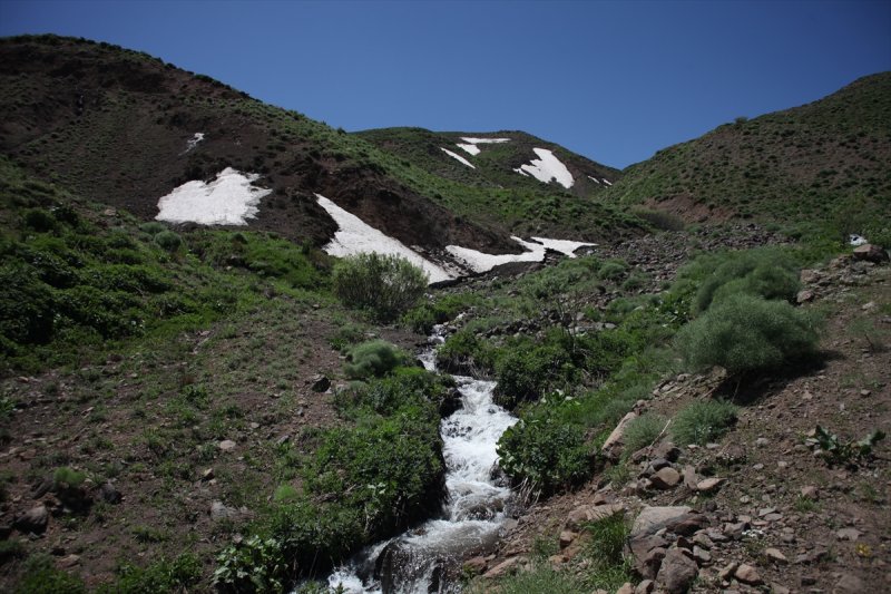 Yayla Dağı zirvesindeki göle 7 kilometrelik yürüyüşle ulaştılar