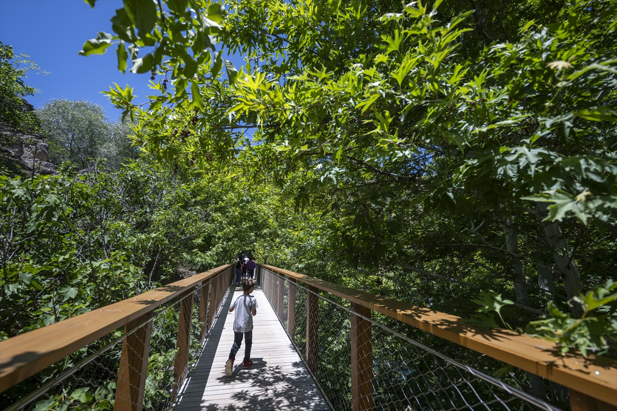Konya'nın doğal güzelliklerinden Yerköprü Şelalesi'nden manzalaralar