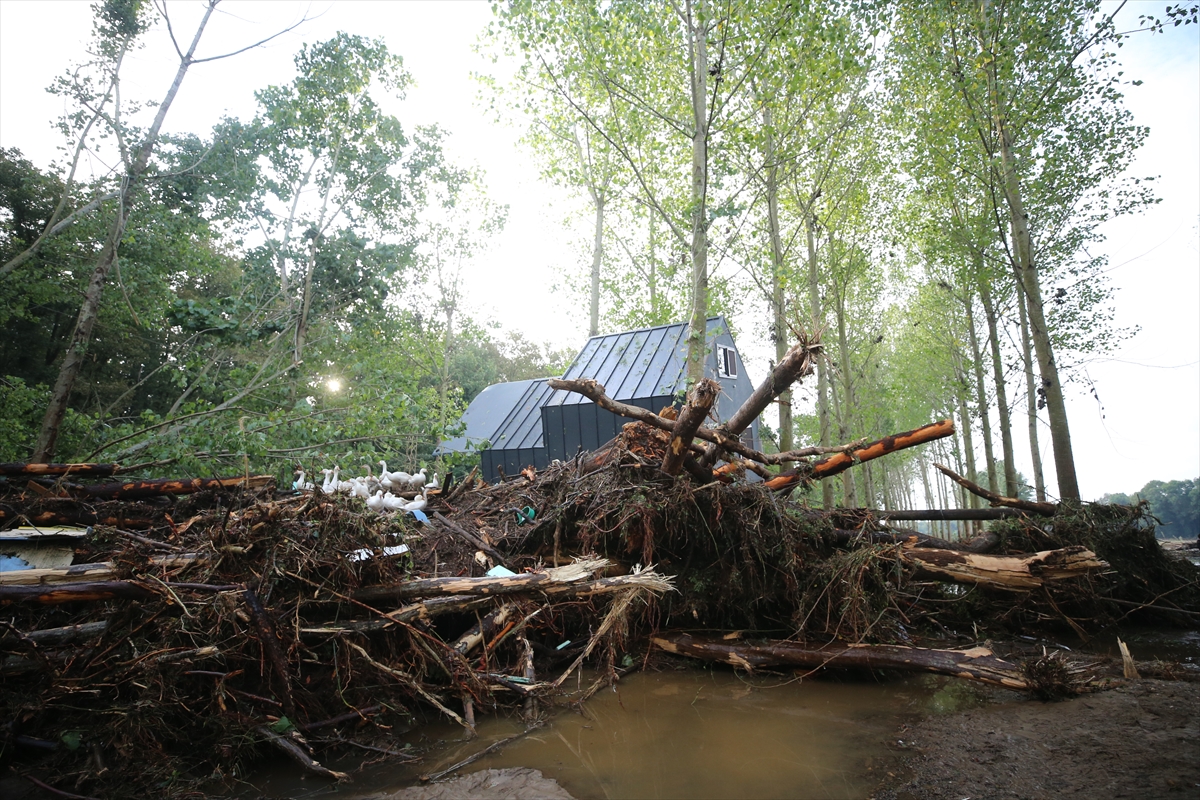 Kırklareli'de sağanak yağış sele sebep oldu