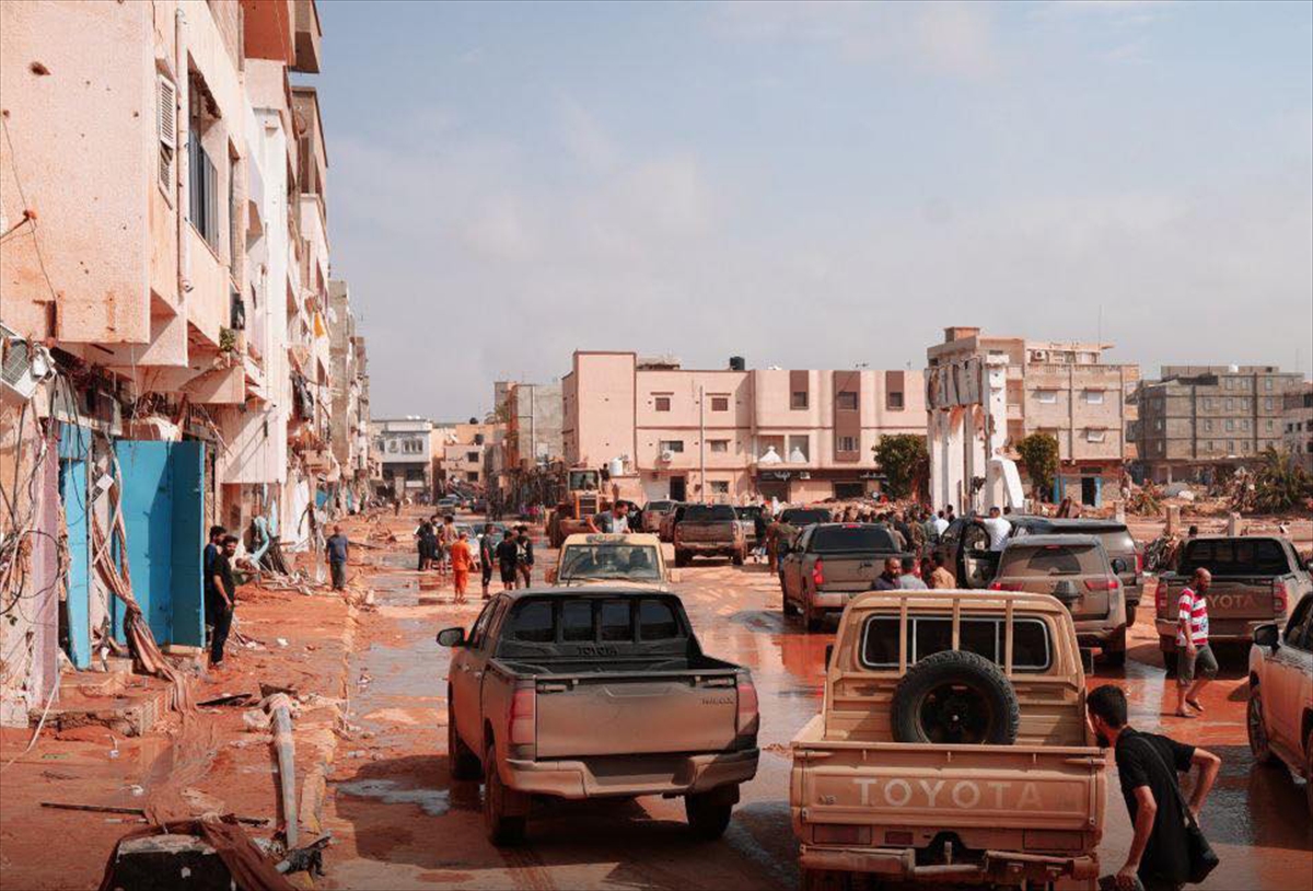 Libya'da selden geriye kalan kareler