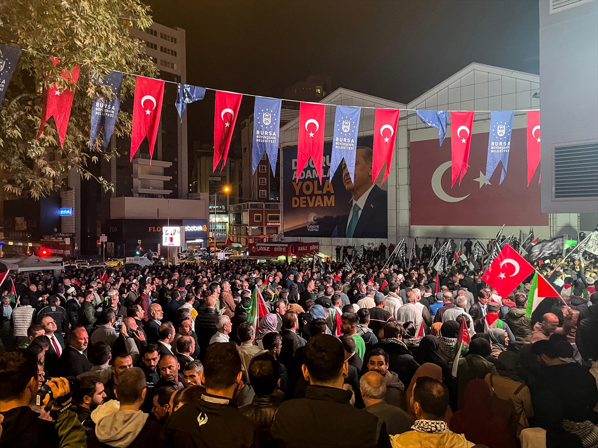 Yurt genelinde İsrail'in hastane saldırısı protesto edildi