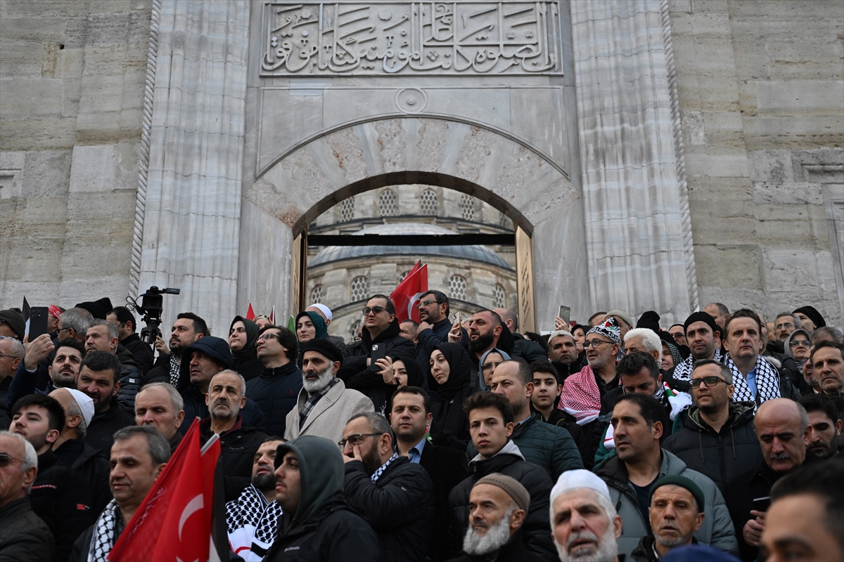 İstanbul'da tarihi yürüyüş: Şehitlerimize Rahmet, Filistin'e Destek, İsrail'e Lanet!