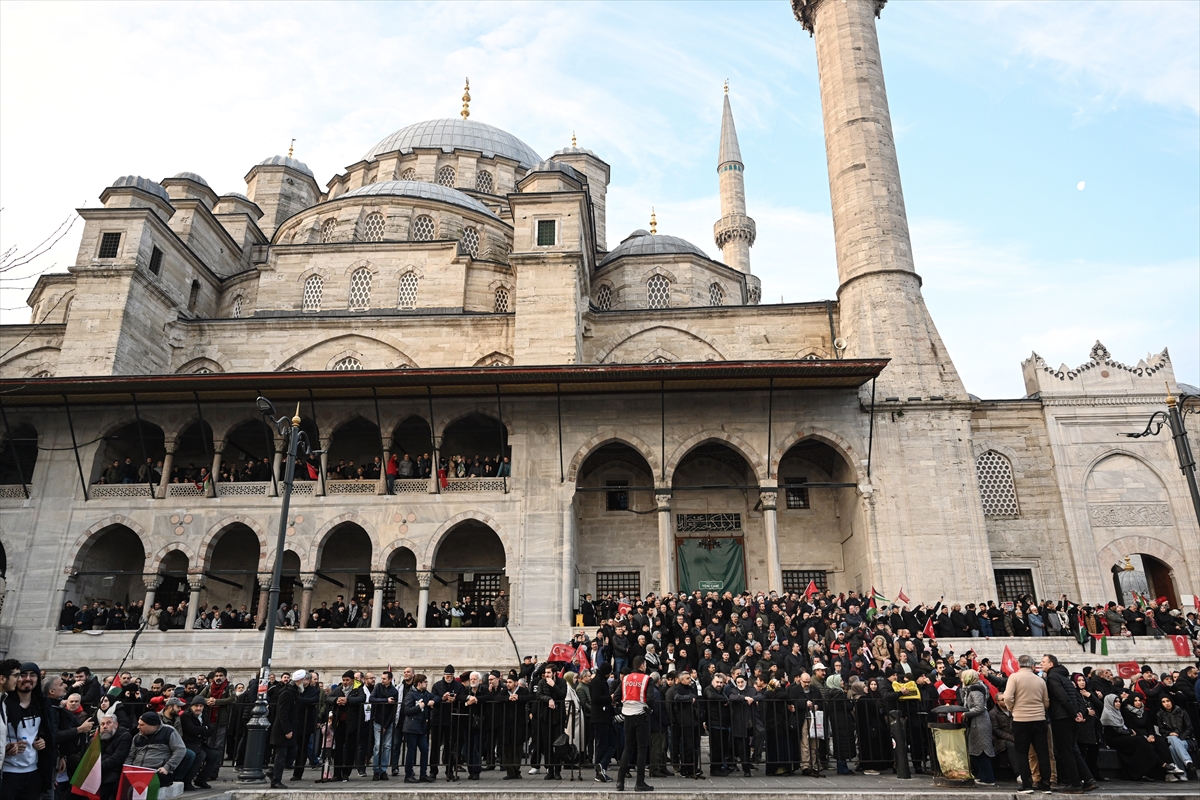 İstanbul'da tarihi yürüyüş: Şehitlerimize Rahmet, Filistin'e Destek, İsrail'e Lanet!