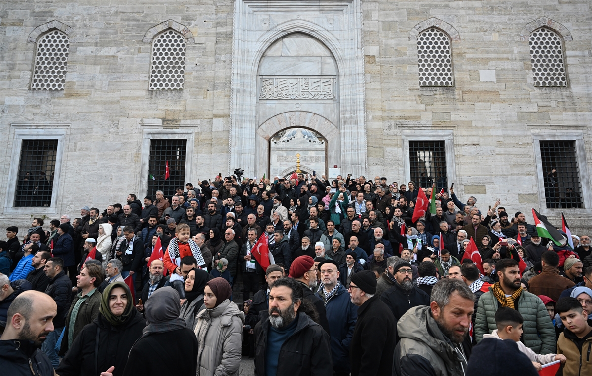 İstanbul'da tarihi yürüyüş: Şehitlerimize Rahmet, Filistin'e Destek, İsrail'e Lanet!