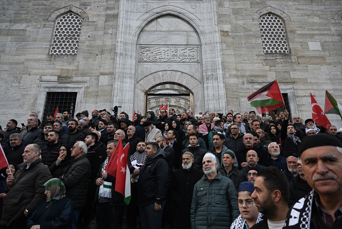 İstanbul'da tarihi yürüyüş: Şehitlerimize Rahmet, Filistin'e Destek, İsrail'e Lanet!