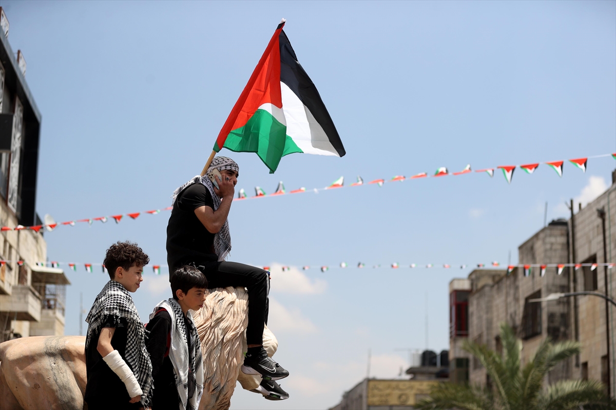 Ramallah'ta Nekbe'nin 76. yıl dönümü anması