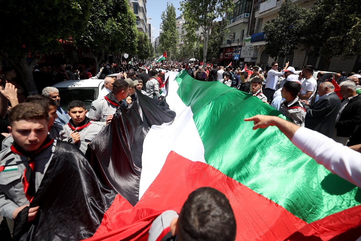 Ramallah'ta Nekbe'nin 76. yıl dönümü anması