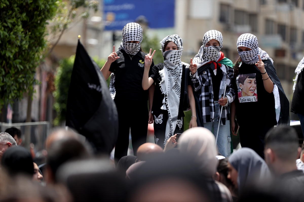 Ramallah'ta Nekbe'nin 76. yıl dönümü anması