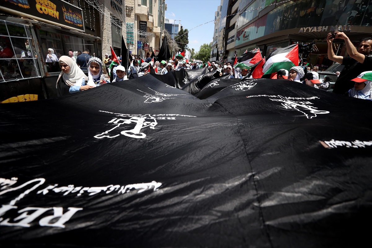 Ramallah'ta Nekbe'nin 76. yıl dönümü anması