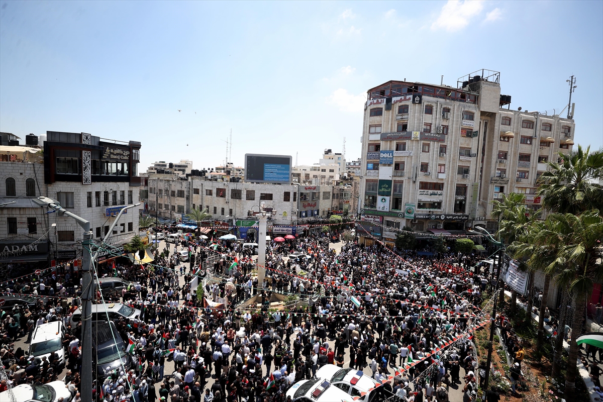 Ramallah'ta Nekbe'nin 76. yıl dönümü anması