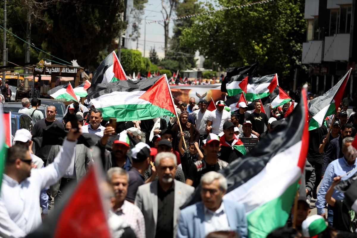 Ramallah'ta Nekbe'nin 76. yıl dönümü anması