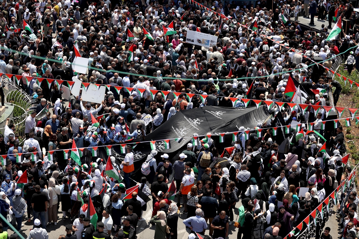 Ramallah'ta Nekbe'nin 76. yıl dönümü anması