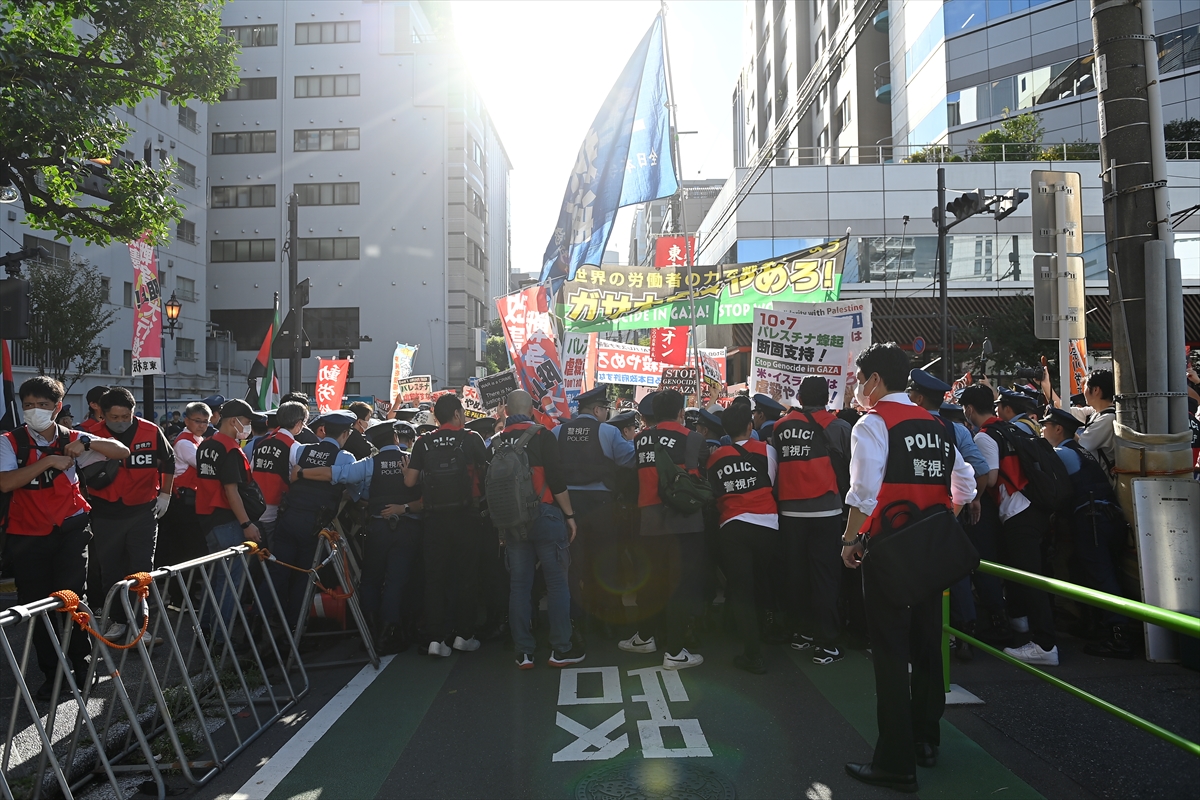 Tokyo'da Filistin yürüyüşü