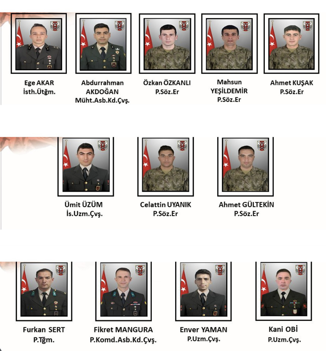 Pençe-Kilit Harekatı’nda şehit olan kahraman askerler son yolculuklarına uğurlandı