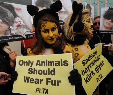 PETA’dan Taksim’de yarı çıplak eylem