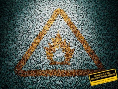 Sigarayla savaşan posterler