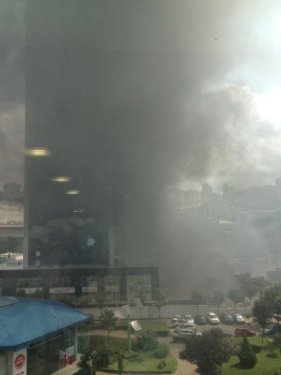 Beşiktaş Polat Tower'da yangın