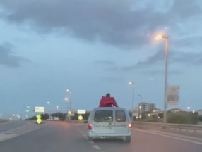 Ümraniye'de kilometrelerce süren tehlikeli yolculuk