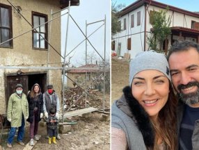 Burcu Kara köy evini yeniledi