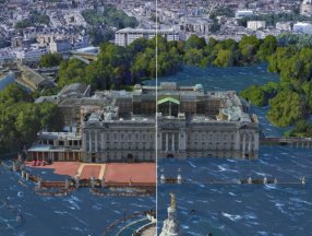 Buckingham Sarayı, deniz seviyesinin yükselmesinden etkilenecek yerler arasında
