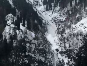 Ayder Yaylası’nda çığ düşme anı