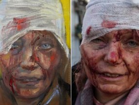 ABD'li ressam Zhenya Gershman, Ukrayna savaşındaki 'sembol fotoğrafı' resmetti