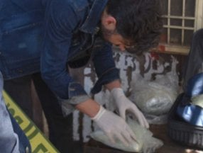 Şanlıurfa'da bomba sanılan valizden 7 kilo esrar çıktı