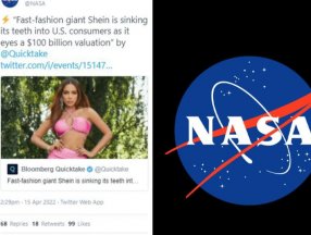 NASA, Twitter'dan bikinili fotoğraf paylaştı