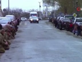 Ukrayna'da savaşta hayatını kaybeden askere veda