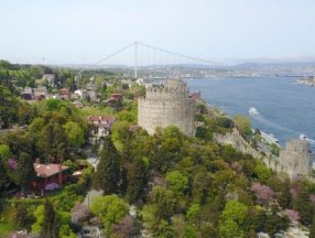 Çiçek açan erguvanlar İstanbul Boğazı'nı süsledi 