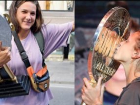 Nisa Bölükbaşı, sokakta kupayla geziyor