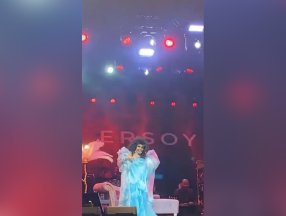 Bülent Ersoy'un sahnede göğüsleri açıldı