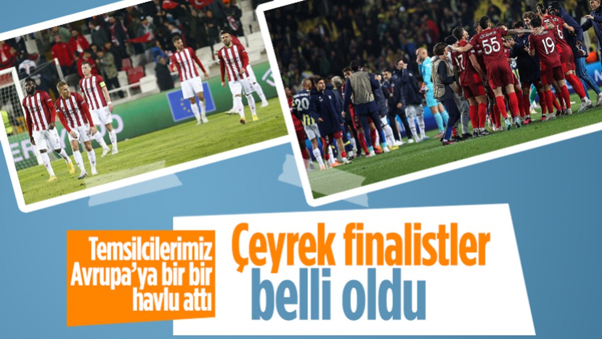 UEFA Avrupa Ve Konferans Ligi'nde çeyrek Finale Kalan Takımlar Belli Oldu