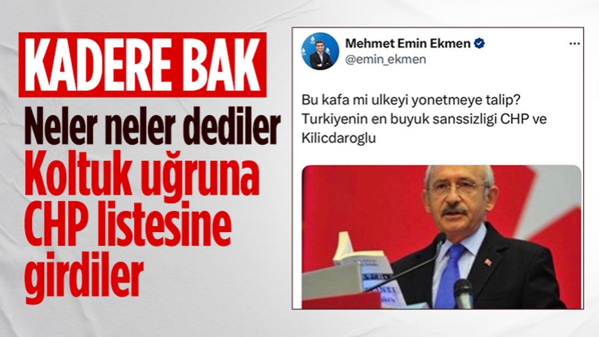 Kemal Kılıçdaroğlu ile alay eden DEVA Partili Mehmet Emin Ekmen, CHP