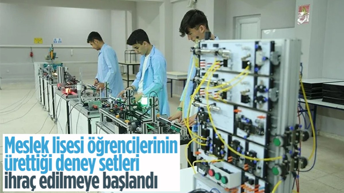 The products of vocational high school students who produce experimental sets in Kocaeli are now exported.