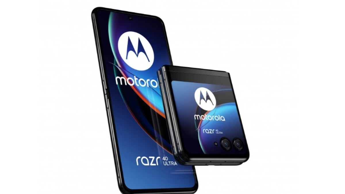 Motorola’s new foldable phone Razr 40 Ultra displayed