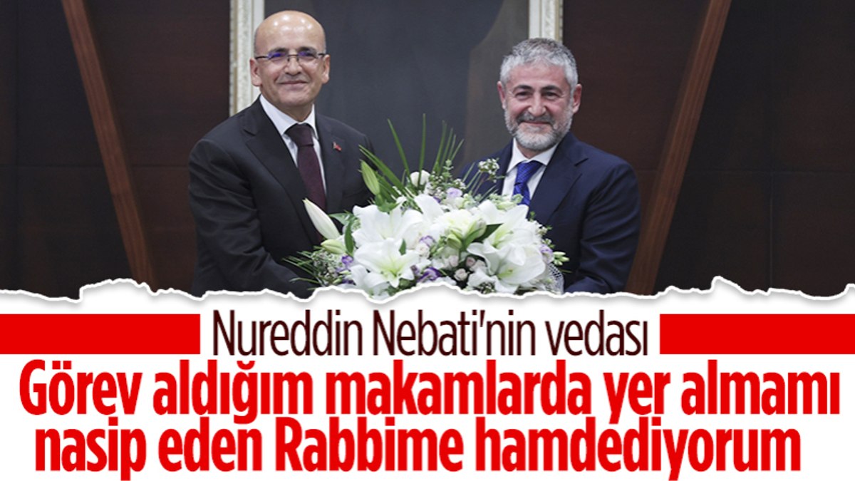 hazine ve maliye bakanı mehmet Şimşek görevi törenle nurettin nebati