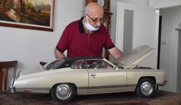 Tutkunu olduğu klasik otomobilin minyatürünü 36 yılda yaptı -6