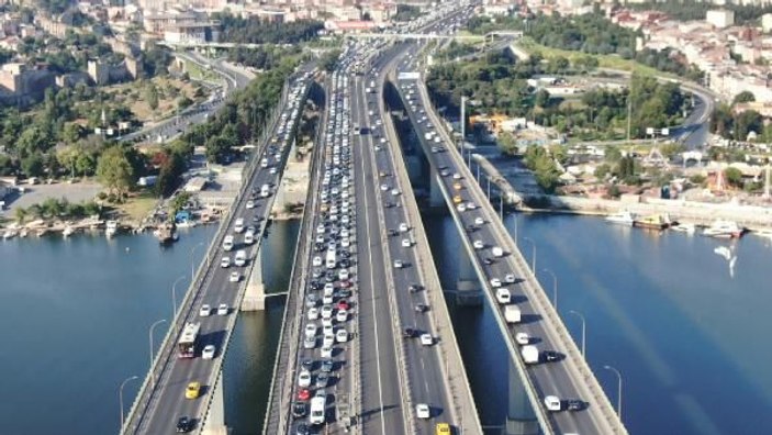 (Havadan fotoğraflar) Haliç'te trafik yoğunluğu -1
