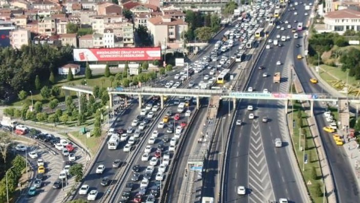 (Havadan fotoğraflar) Haliç'te trafik yoğunluğu -5