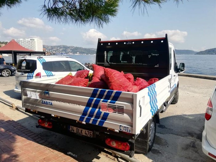 Sarıyer'de kaçak avlanan 1 ton midye ele geçirildi -4