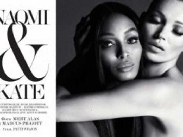 Kate Moss ve Naomi Campbell'dan iddalı pozlar