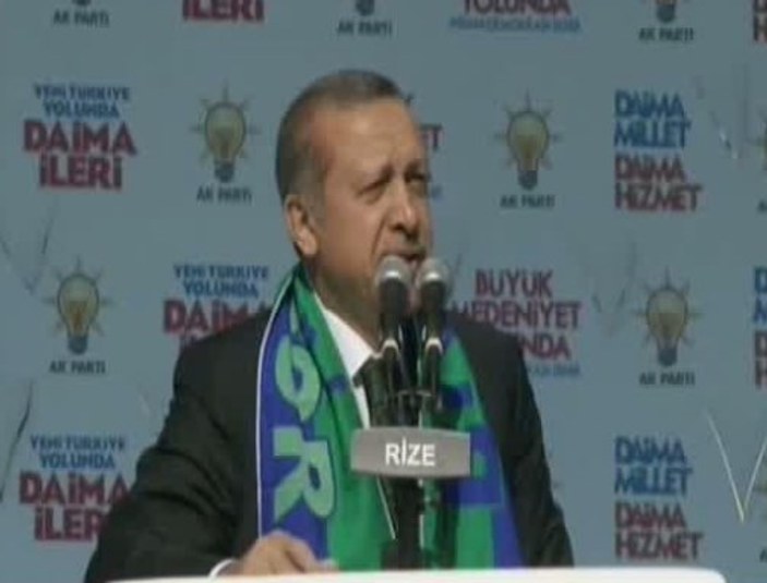 Başbakan Erdoğan'ın Rize mitingi konuşması İZLE