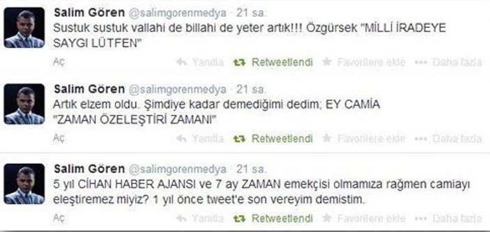 Cemaat medyasından 3 kişi daha istifa etti