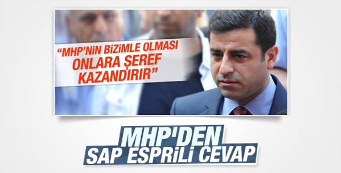 Sırrı Süreyya Önder'den MHP'nin sap sözüne yanıt
