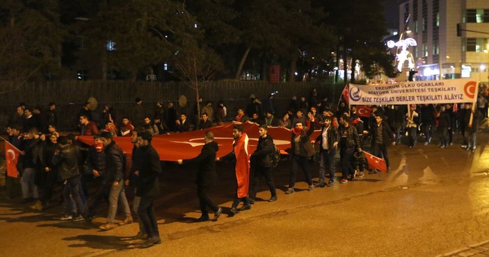 Erzurum'da teröre tepki yürüyüşü