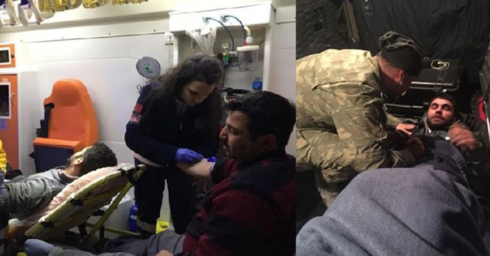 TSK Mersin'de karda mahsur kalan 2 kişiyi kurtardı